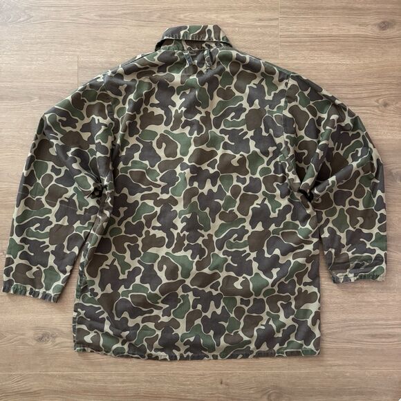 Vintage Saf-T-Bak Duck Camo Hunting Shirt Made in USA Size L Workwear - Picture 2 of 10